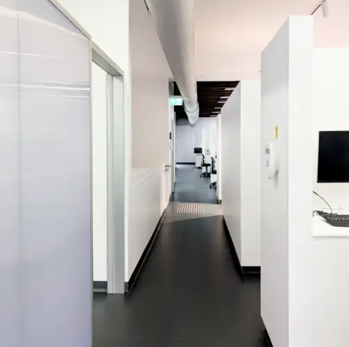 Hallway from Laz office